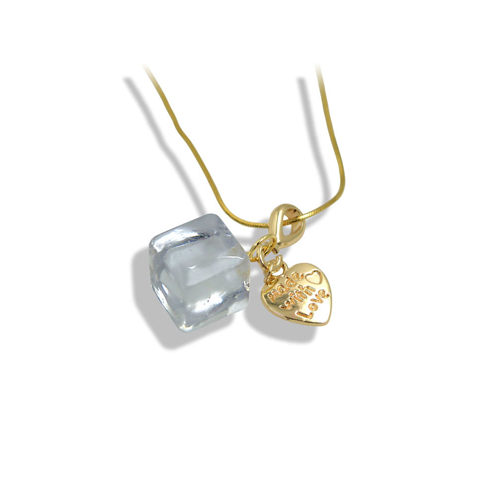 Deep Sea Blue Square Necklace - Image 4