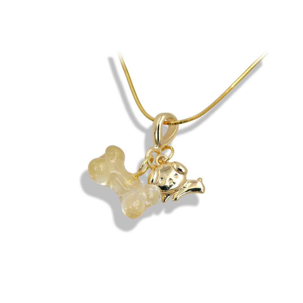 Golden Puppy Bone Necklace - Image 3
