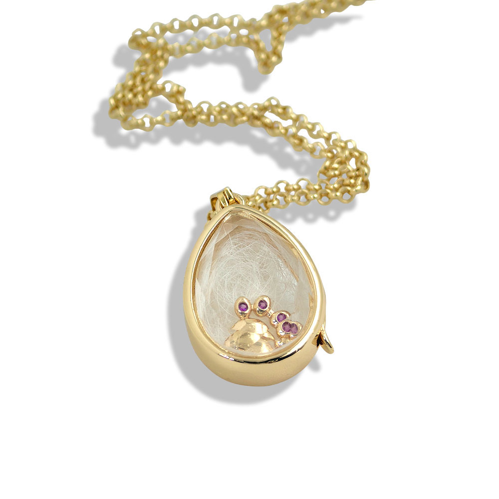Teardrop Time Capsule Necklace - Image 2